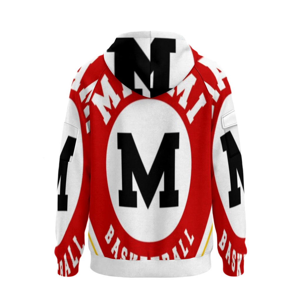 All-Over Print Men’s Fleece Half-Zip Hoodie With Arm Pockets