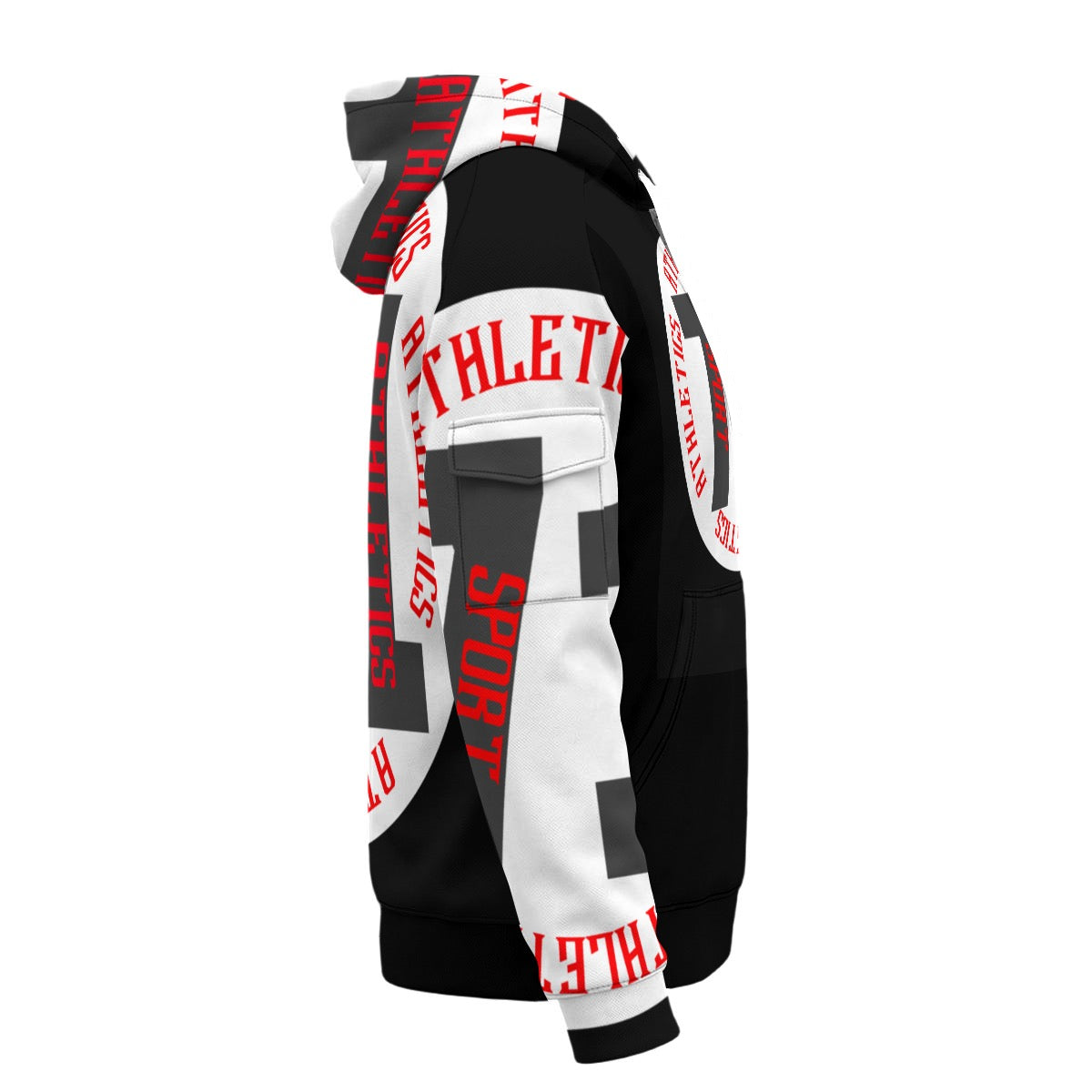 All-Over Print Men’s Fleece Half-Zip Hoodie With Arm Pockets