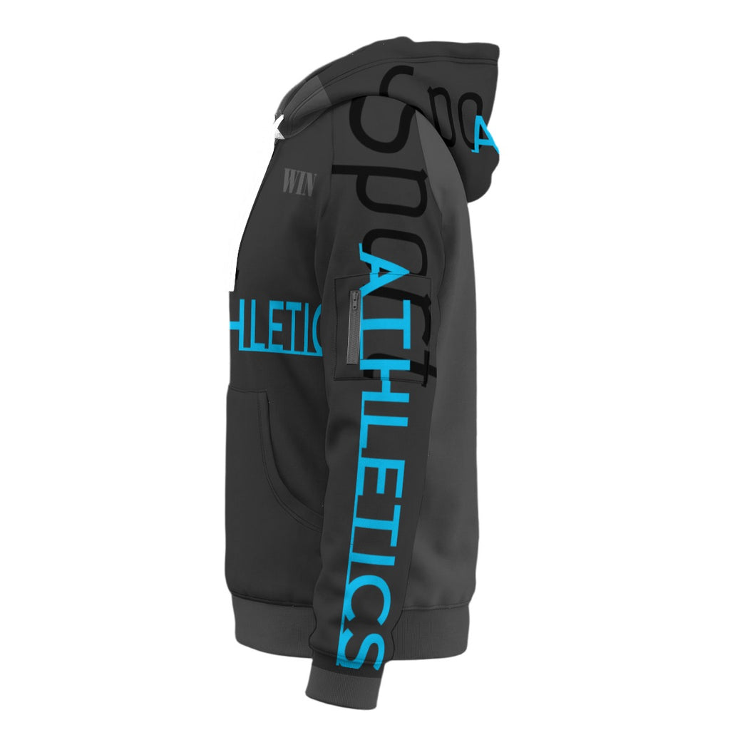 All-Over Print Men’s Fleece Half-Zip Hoodie With Arm Pockets