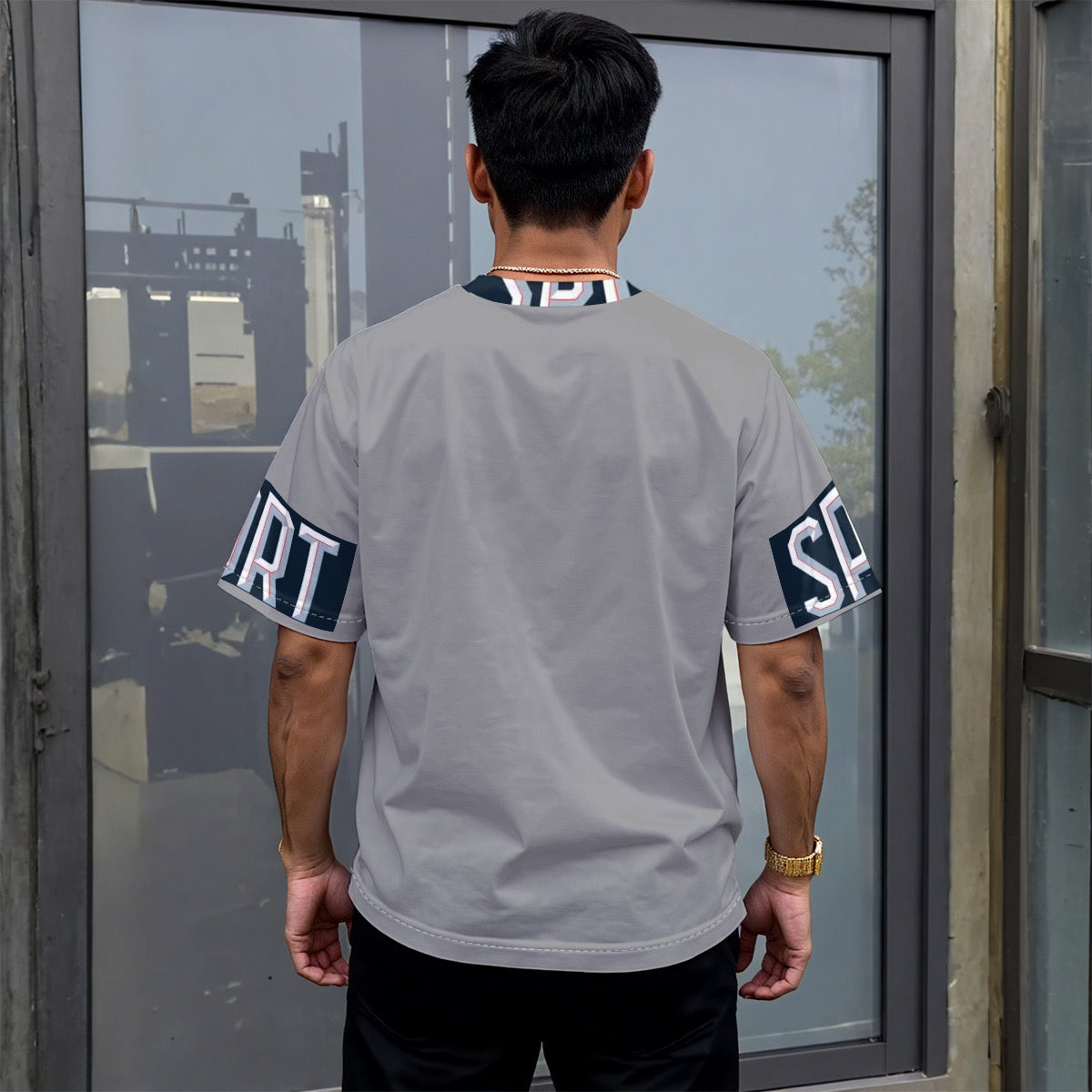 All-Over Print Unisex Drop-shoulder T-shirt|180GSM