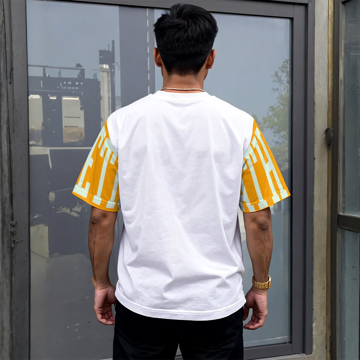 All-Over Print Unisex Drop-shoulder T-shirt|180GSM