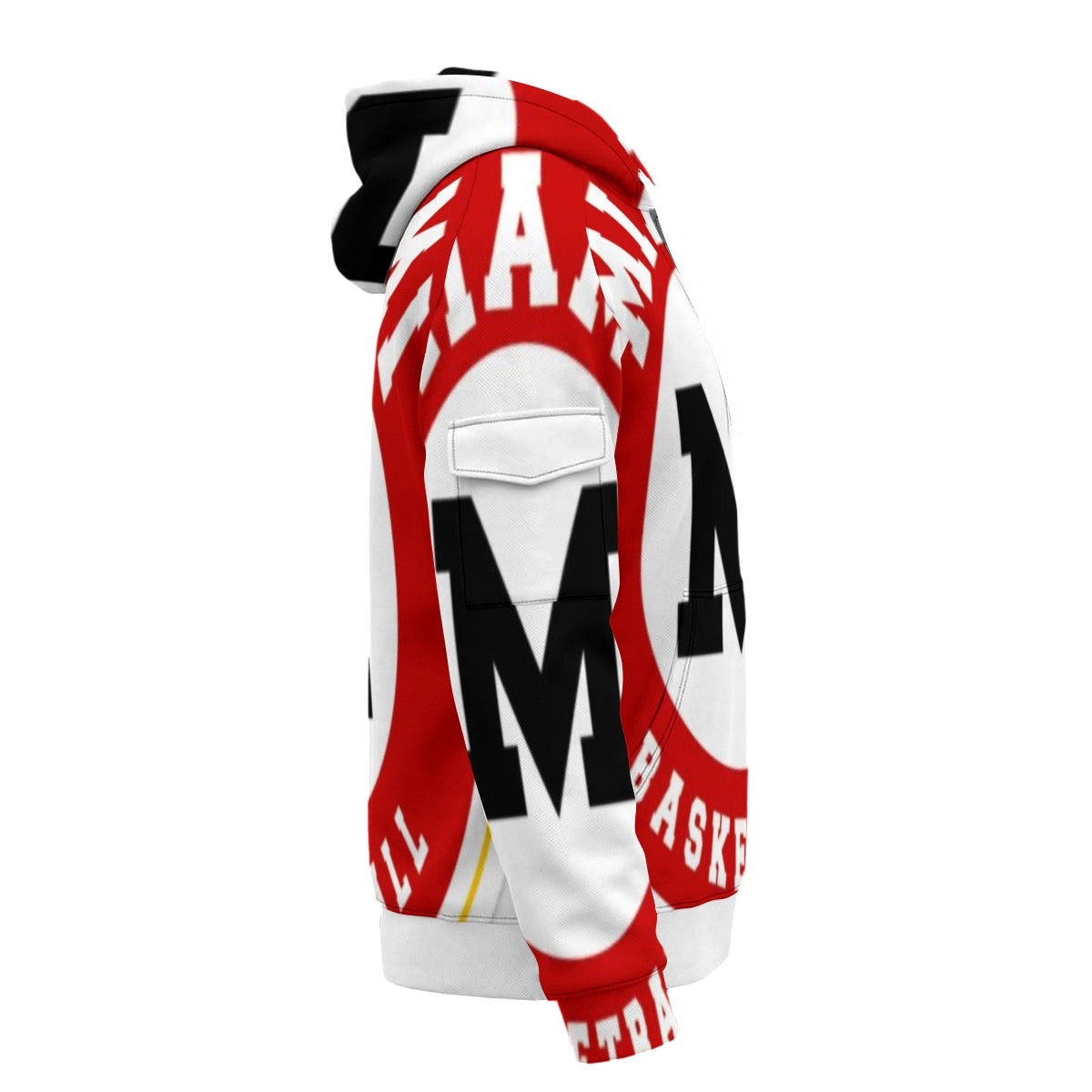 All-Over Print Men’s Fleece Half-Zip Hoodie With Arm Pockets