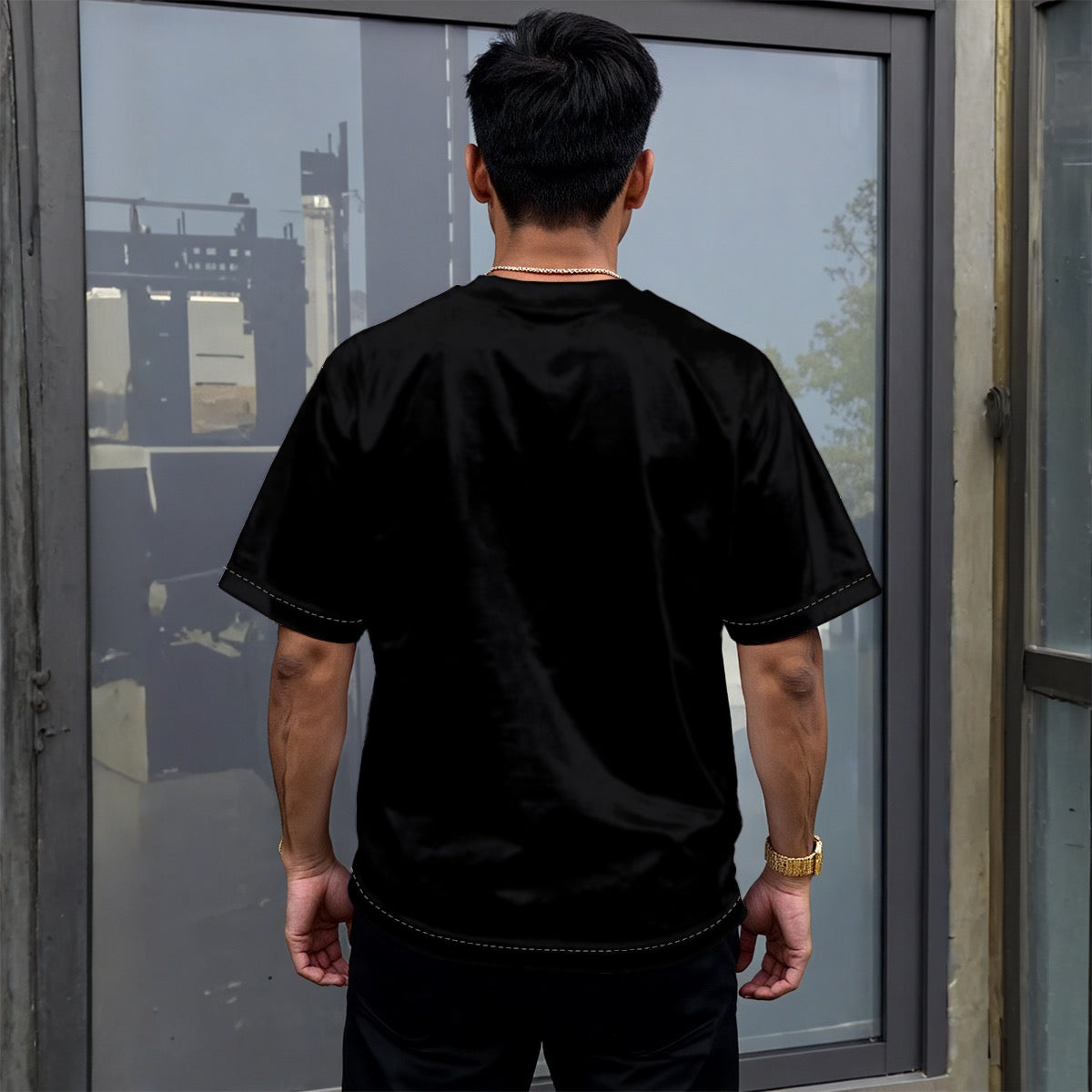 All-Over Print Unisex Drop-shoulder T-shirt|180GSM