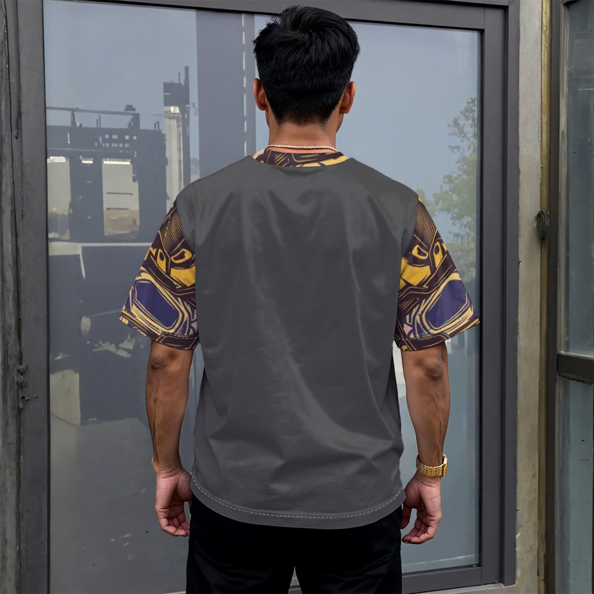 All-Over Print Unisex Drop-shoulder T-shirt|180GSM