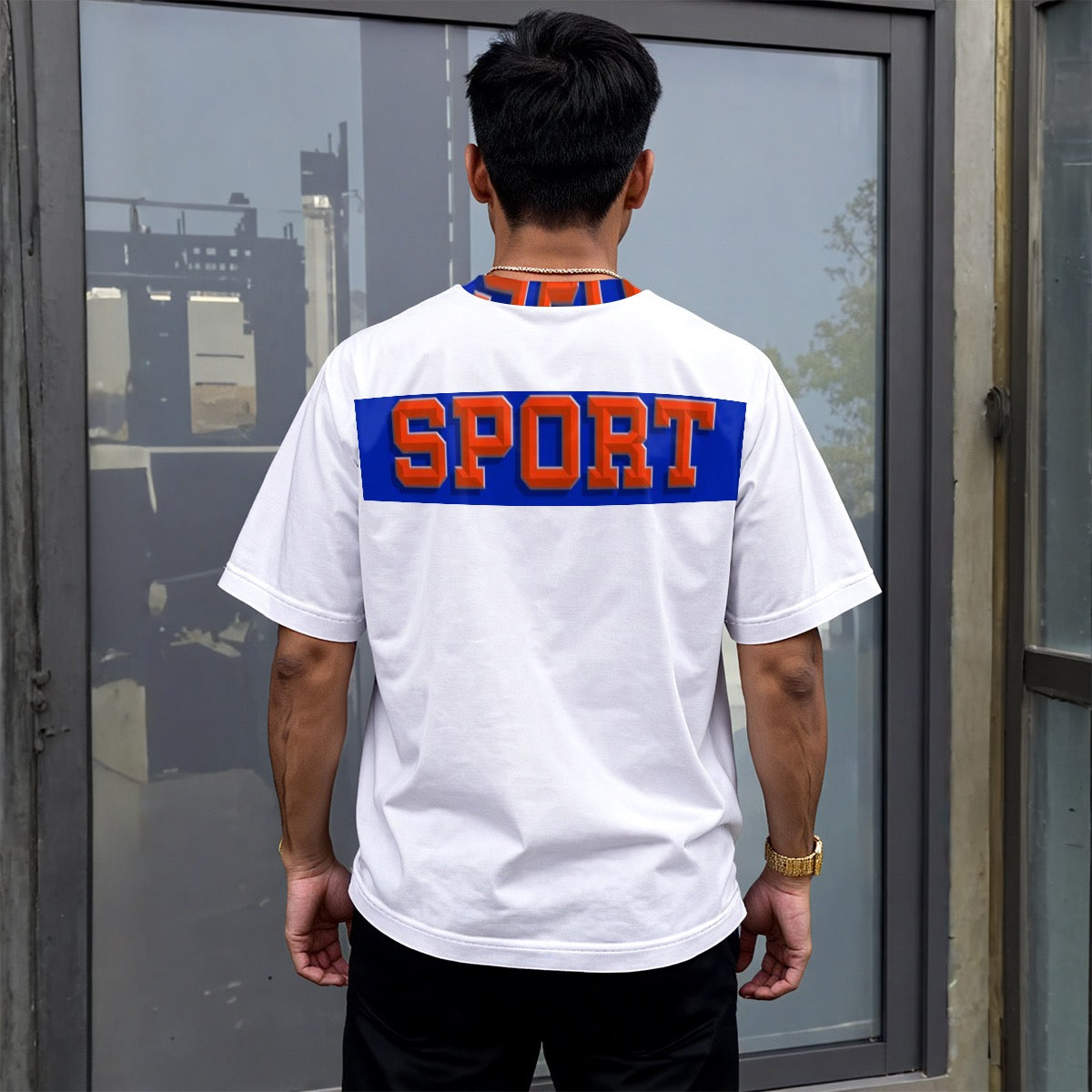 All-Over Print Unisex Drop-shoulder T-shirt|180GSM