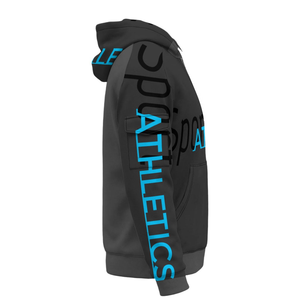 All-Over Print Men’s Fleece Half-Zip Hoodie With Arm Pockets