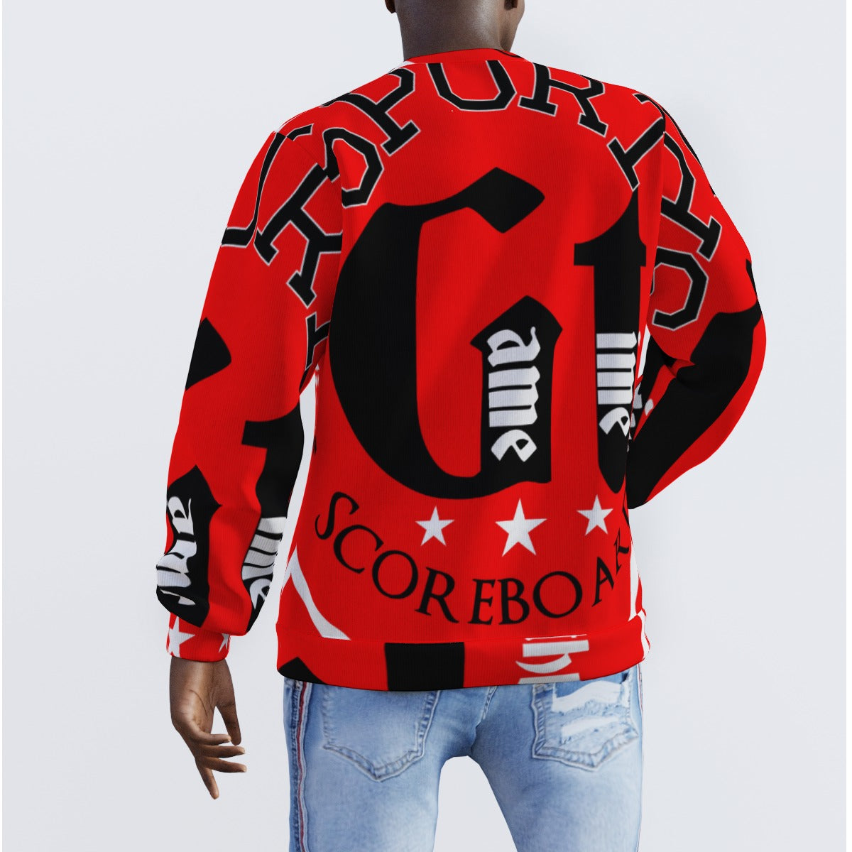 All-Over Print Men's Sweater