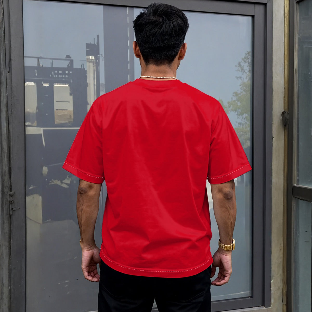 All-Over Print Unisex Drop-shoulder T-shirt|180GSM