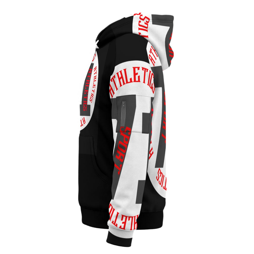 All-Over Print Men’s Fleece Half-Zip Hoodie With Arm Pockets