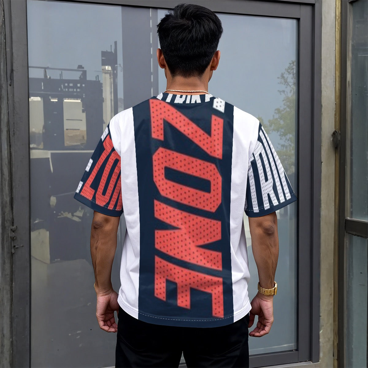 All-Over Print Unisex Drop-shoulder T-shirt|180GSM