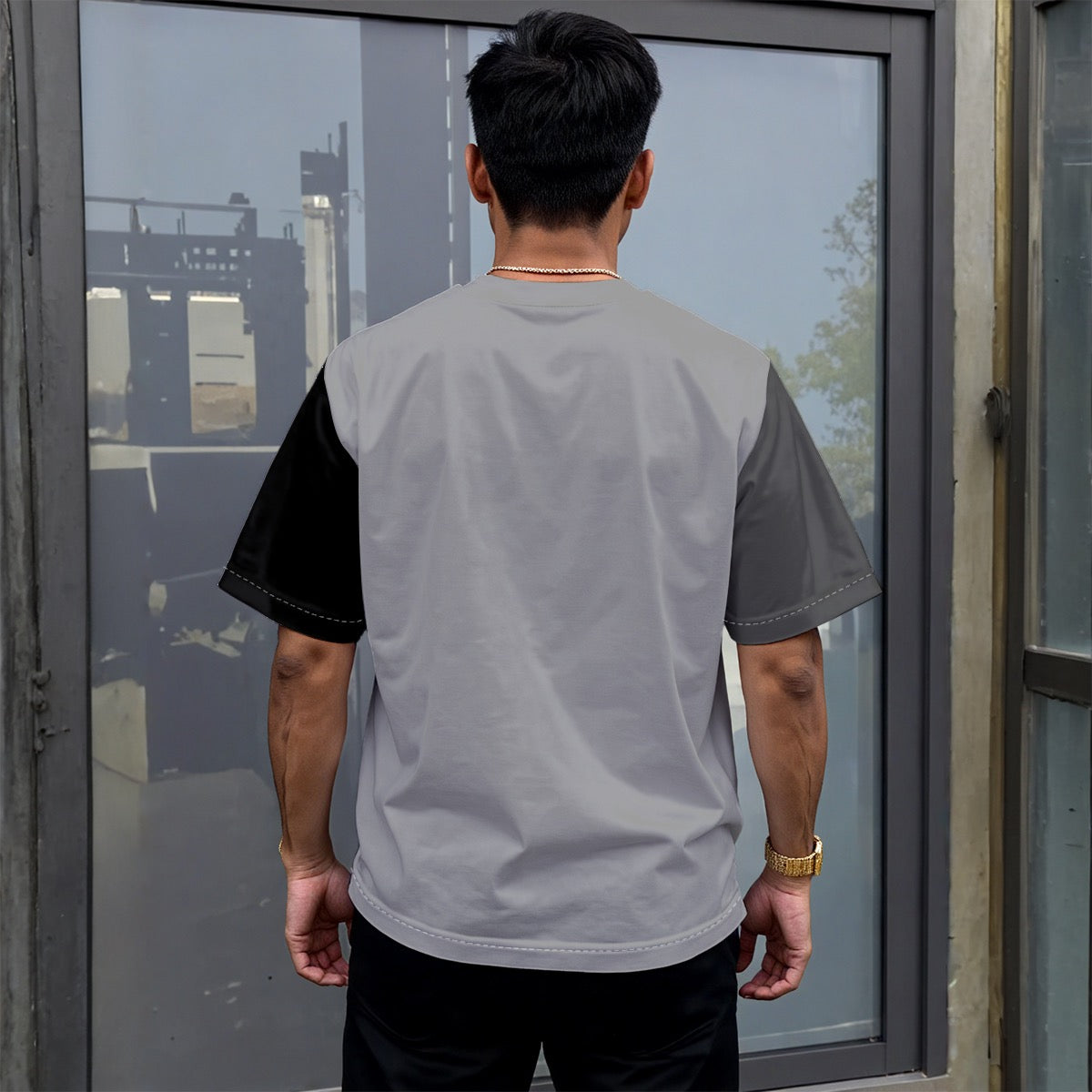 All-Over Print Unisex Drop-shoulder T-shirt|180GSM