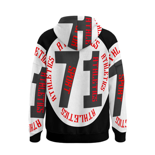 All-Over Print Men’s Fleece Half-Zip Hoodie With Arm Pockets