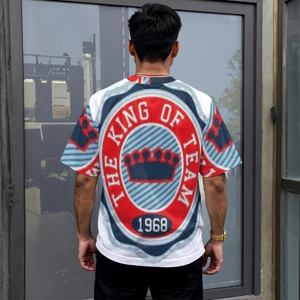 All-Over Print Unisex Drop-shoulder T-shirt|180GSM