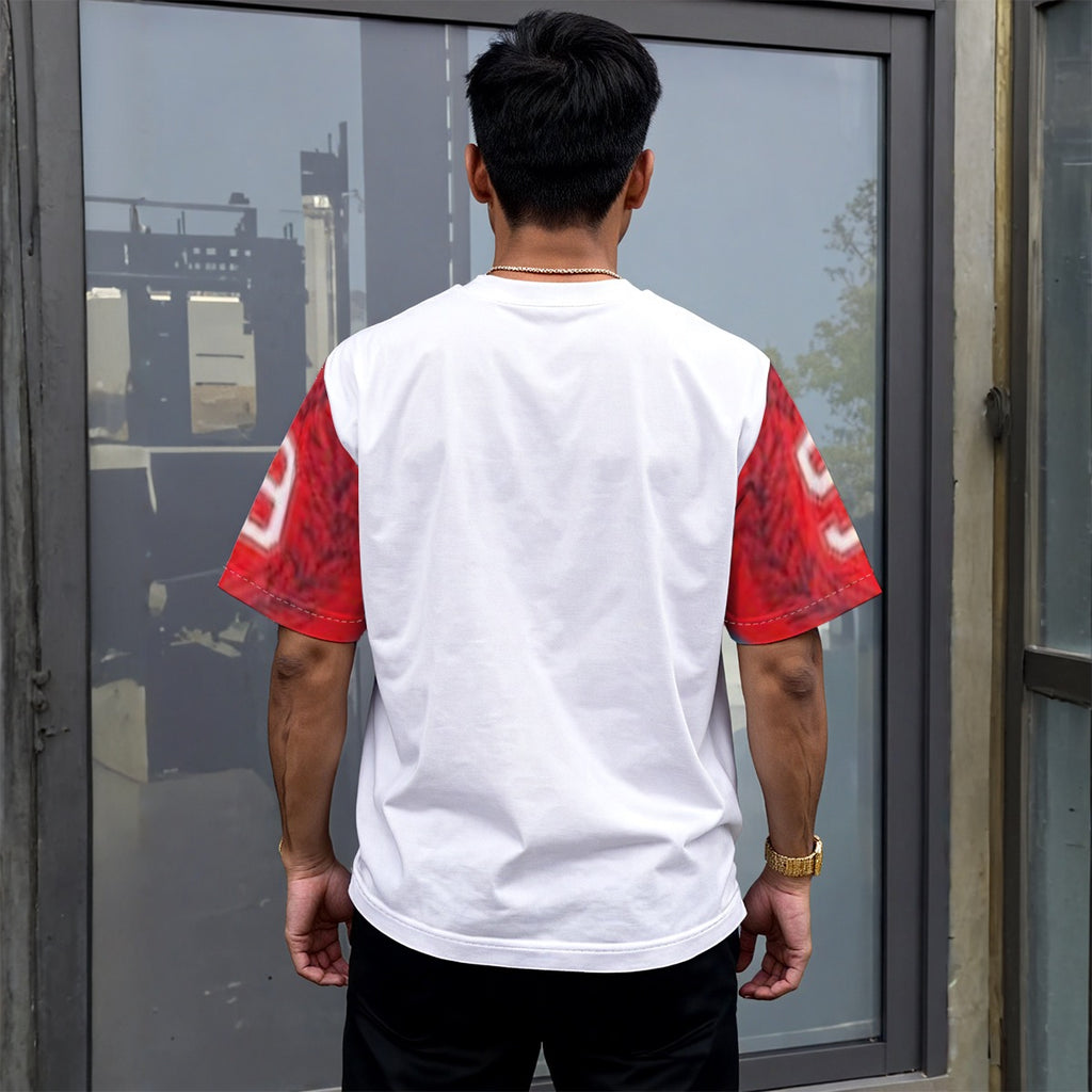 All-Over Print Unisex Drop-shoulder T-shirt|180GSM