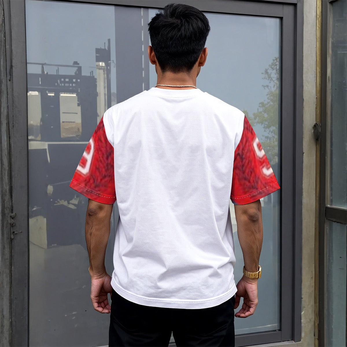All-Over Print Unisex Drop-shoulder T-shirt|180GSM
